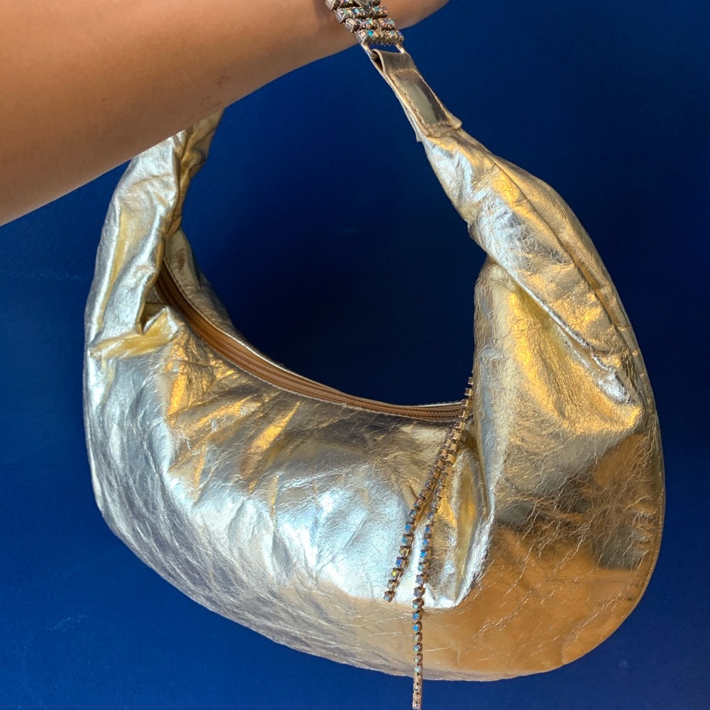 Gold Learher Pozzilei Bag